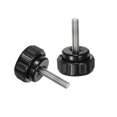 #US 4pcs Knurled Clamping Knobs M5 X 20mm 304 Stainless Steel Thread 25mm Head in Saudi Arabia