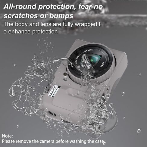 Silicone Case for Panasonic LUMIX ZS99 Digital Camera with with Removable Lens Cover and Screen Protector and a Lanyard for Panasonic LUMIX ZS99 Accessories -(Orange) in Saudi Arabia