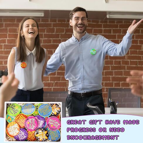 Yinkin 120 Pitch Barge Brage Button Button Bins Bulk 1.7 Inch Buttions Buttons Good Job Job Reward Badges Round Round Inspirational PIN BATGES TEAM AWER in Kuwait