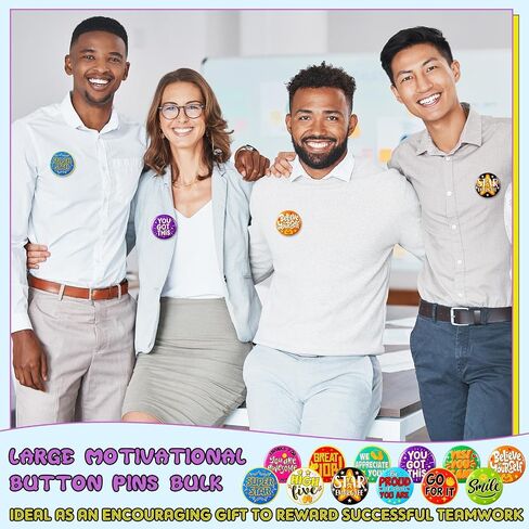 Yinkin 120 Pitch Barge Brage Button Button Bins Bulk 1.7 Inch Buttions Buttons Good Job Job Reward Badges Round Round Inspirational PIN BATGES TEAM AWER in Kuwait