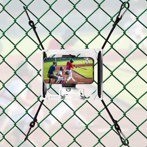 Selens Cell Phone Fence Mount with Shade for iPhone,Mevo Camera,Phones and Gopro.Mounting Kit for Gamechanger to a Chain Link Fence for Recording Baseball,Softball and Tennis Games in Saudi Arabia