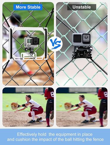 Selens Cell Phone Fence Mount with Shade for iPhone,Mevo Camera,Phones and Gopro.Mounting Kit for Gamechanger to a Chain Link Fence for Recording Baseball,Softball and Tennis Games in Saudi Arabia