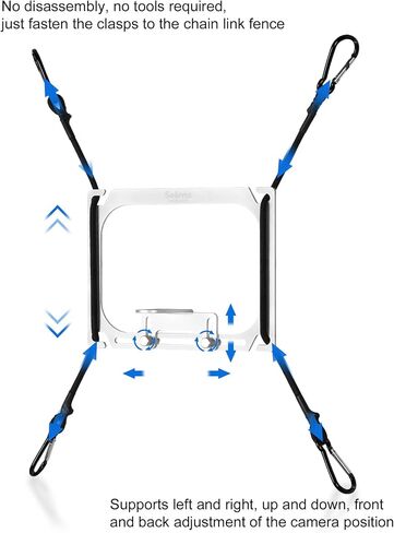 Selens Cell Phone Fence Mount with Shade for iPhone,Mevo Camera,Phones and Gopro.Mounting Kit for Gamechanger to a Chain Link Fence for Recording Baseball,Softball and Tennis Games in Saudi Arabia
