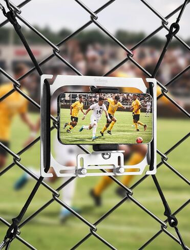 Selens Cell Phone Fence Mount with Shade for iPhone,Mevo Camera,Phones and Gopro.Mounting Kit for Gamechanger to a Chain Link Fence for Recording Baseball,Softball and Tennis Games in Saudi Arabia