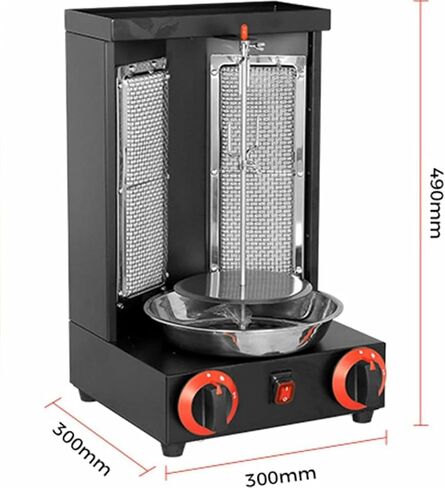 Doner Kebab Machine Electric Kebab Grill Broptical Broiler Gyro Meat Rotisserie مع تعديل درجة حرارة الشعلات 50-350 ℃ للمنزل التجاري in Saudi Arabia