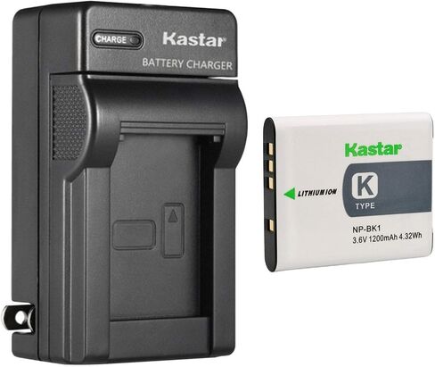 Kastar 2-Pack Battery and AC Wall Charger Replacement for Sony NP-BK1 NP-FK1 Battery, Sony BC-CSK Charger, Cyber-Shot DSC-W180, DSC-W190, DSC-W370 Cameras in Kuwait