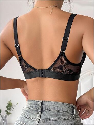 MakeMeChic Women's Nursing Bras Lace Sheer Wireless Unlined Maternity Lingerie Bralette for Breastfeeding in Saudi Arabia
