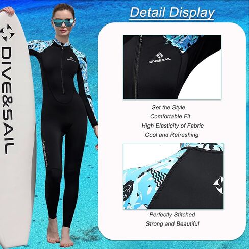 SkyOne كامل الجسم واقي ملابس السباحة جلود الغوص للنساء الرجال ، بدلة رقيقة الرطب الغوص بدلة الأشعة فوق البنفسجية in Kuwait
