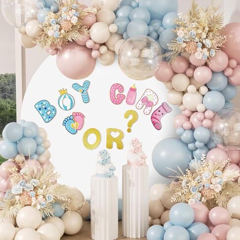 غطاء خلفي دائري 7.2 قدم غطاء قوس جولة أبيض وعلامة صائق الطفل - غطاء خلفي دائرة دائرة قابلة للتعديل لحفلة عيد الميلاد ، دش الطفل ، زينة الزفاف in Kuwait