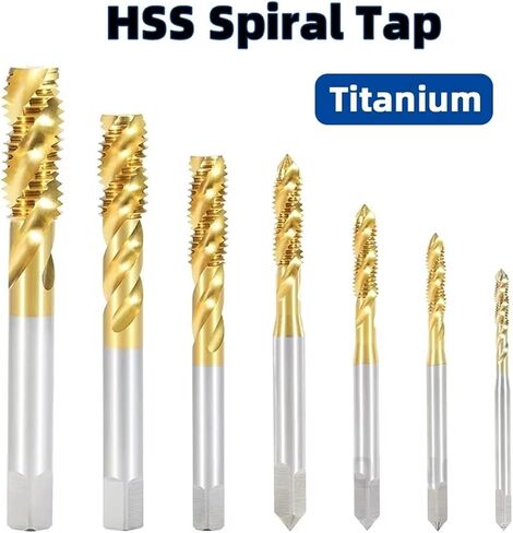Drill Tap Bit Set, Shank Spiral Point Plug Screw Tap Machine Thread Tap and Dies Metric Plug Tap Metalworking Tools in Saudi Arabia