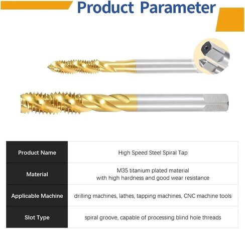 Drill Tap Bit Set, Shank Spiral Point Plug Screw Tap Machine Thread Tap and Dies Metric Plug Tap Metalworking Tools in Saudi Arabia