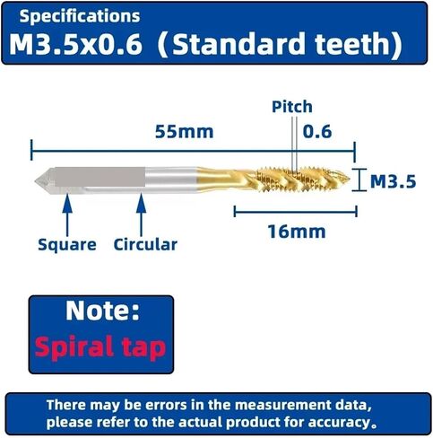 Drill Tap Bit Set, Shank Spiral Point Plug Screw Tap Machine Thread Tap and Dies Metric Plug Tap Metalworking Tools in Saudi Arabia