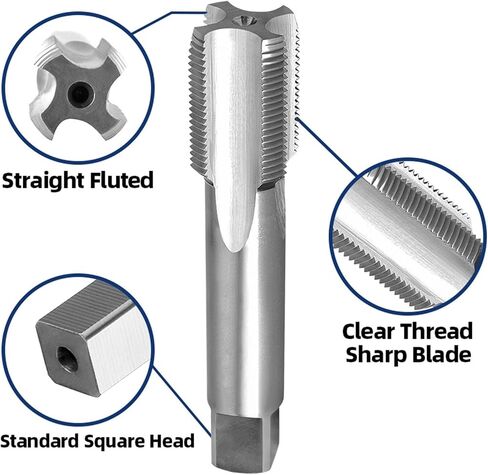 Drill Tap Bit Set, M20X0.5 Machine Thread Tap Right Hand, Straight Fluted Taps in Saudi Arabia