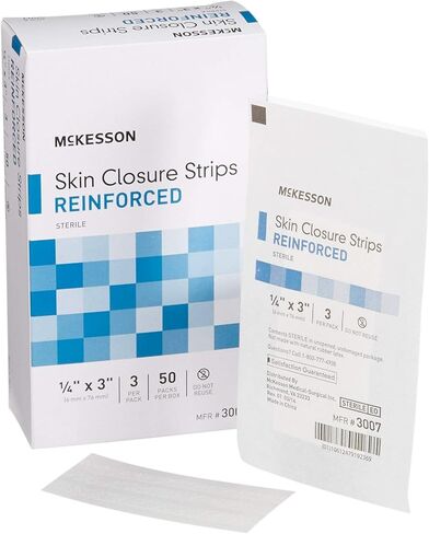 McKesson Skin Closure Strips, Sterile, Reinforced, 1/4 in x 3 in, 50 Count in Saudi Arabia