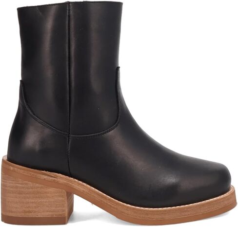 Dingo Womens Roxy Round Toe Block Block Boots Casual Boots Low Heel 1-2 " - Brown in Kuwait
