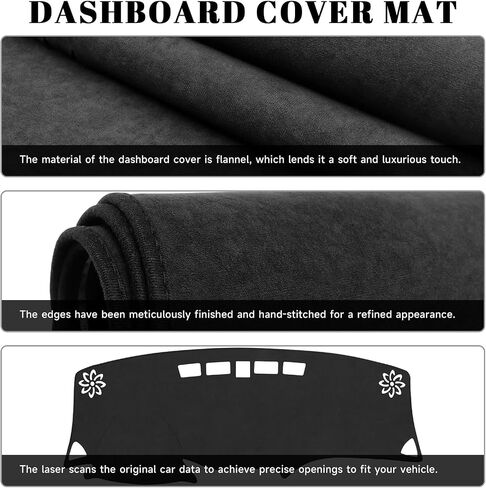 Black Dashboard Dash Board Cover Mat Carpet for Chevy 2025 Equinox Accessories Dash Cover Flannel Material Dash Mat Sunshade in Saudi Arabia