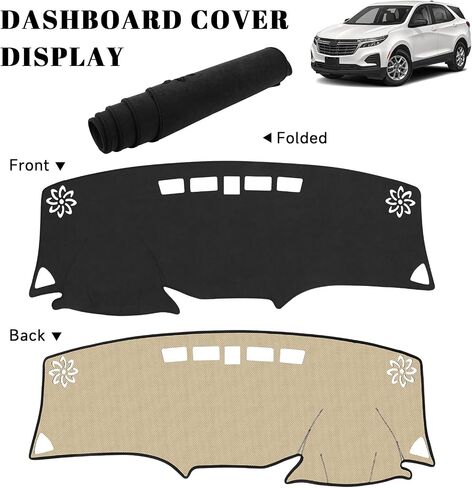 Black Dashboard Dash Board Cover Mat Carpet for Chevy 2025 Equinox Accessories Dash Cover Flannel Material Dash Mat Sunshade in Saudi Arabia