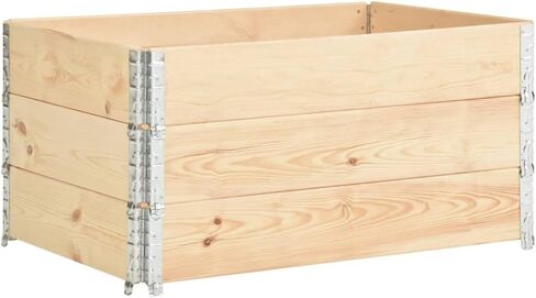 SKM Pallet Collars 3 PCS 31.5 "x47.2" خشب الصنوبر الصلب ، البني (الوزن 55.12 كجم) in Kuwait