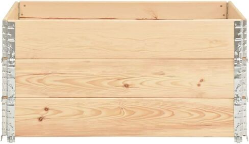 SKM Pallet Collars 3 PCS 31.5 "x47.2" خشب الصنوبر الصلب ، البني (الوزن 55.12 كجم) in Kuwait