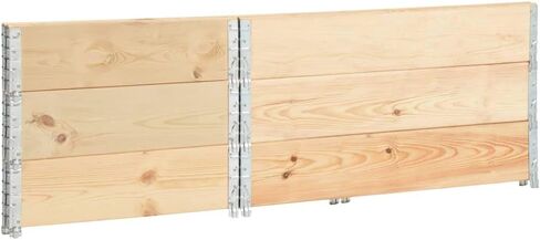 SKM Pallet Collars 3 PCS 31.5 "x47.2" خشب الصنوبر الصلب ، البني (الوزن 55.12 كجم) in Kuwait