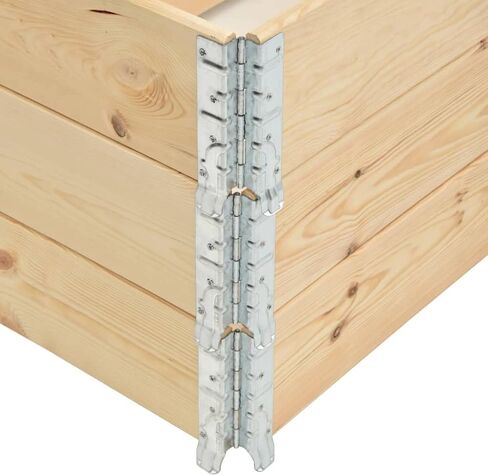 SKM Pallet Collars 3 PCS 31.5 "x47.2" خشب الصنوبر الصلب ، البني (الوزن 55.12 كجم) in Kuwait