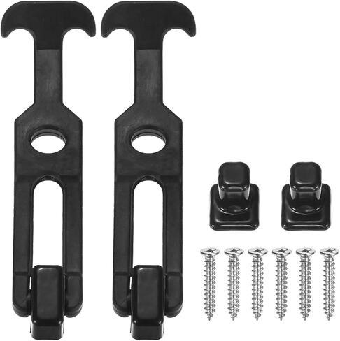 2-Pack T-Handle Rubber Flexible Draw Latches,7.9" Flexible Draw Latches Flexible T-Handle Hasp Rubber with Screws for Toolbox/Golf Cart/Vehicle Engine/Cooler/Hood [Black] in Kuwait