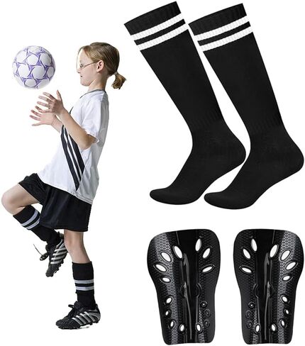 كرة قدم حرس وجوارب للأطفال الصغار ، معدات وأكمام كرة القدم خفيفة الوزن ، معدات مدافع واقية للأطفال من عمر 3-6 سنوات. in Kuwait