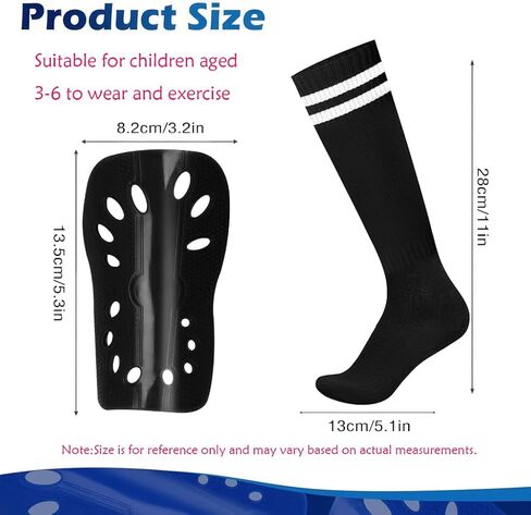 كرة قدم حرس وجوارب للأطفال الصغار ، معدات وأكمام كرة القدم خفيفة الوزن ، معدات مدافع واقية للأطفال من عمر 3-6 سنوات. in Kuwait