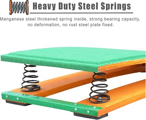 High Jump Spring Board With Steel Frame Curved Spring Board with Crash Protection Mats Suitable for Use in Schools and Sports Clubs Gymnastics Vault 120 * 60cm Landing practice art project assisted sp in Kuwait