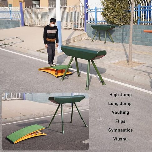 High Jump Spring Board Jumping Aid Equipment Spring Board for Flip Gymnastics Vaulting High/Long Jump Athletic Field Elastic Board Load 242lbs / 110kg Wushu Training Supplies Landing practice art proj in Kuwait