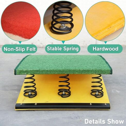 High Jump Spring Board Jumping Aid Equipment Spring Board for Flip Gymnastics Vaulting High/Long Jump Athletic Field Elastic Board Load 242lbs / 110kg Wushu Training Supplies Landing practice art proj in Kuwait