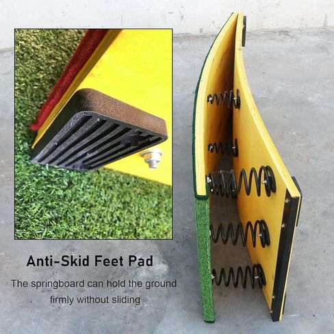 High Jump Spring Board Jumping Aid Equipment Spring Board for Flip Gymnastics Vaulting High/Long Jump Athletic Field Elastic Board Load 242lbs / 110kg Wushu Training Supplies Landing practice art proj in Kuwait