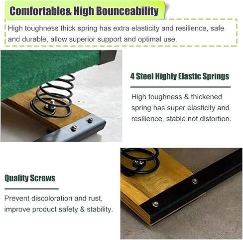 High Jump Spring Board 6 Springs Adult Vault Equipment for Home Gym Basement Heavy Duty Spring Boards No Deformation & Anti-Tear Load 200lbs Green Landing practice art project assisted springboard in Saudi Arabia