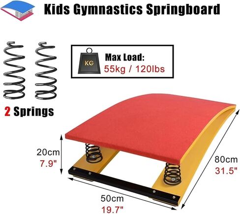 TIST High Jump Spring Board Springs Adult Junior Extra High Elasticity Springs Board with Anti-Slip Feet Pads for Vaulting/Training/Fitness Landing Practice Art Project Assisted Springboard in Saudi Arabia
