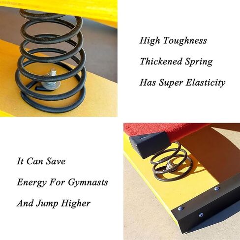 TIST High Jump Spring Board Springs Adult Junior Extra High Elasticity Springs Board with Anti-Slip Feet Pads for Vaulting/Training/Fitness Landing Practice Art Project Assisted Springboard in Saudi Arabia