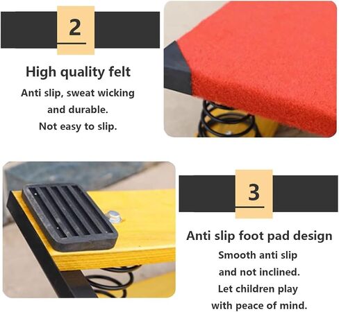 TIST High Jump Spring Board Heavy Duty Wood Spring Board with Steel Spring & Jump Pad Equipment for Home Shcool Training Landing Practice Art Project Assisted Springboard in Saudi Arabia