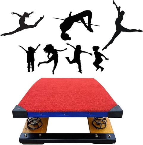 TIST High Jump Spring Board Heavy Duty Wood Spring Board with Steel Spring & Jump Pad Equipment for Home Shcool Training Landing Practice Art Project Assisted Springboard in Saudi Arabia