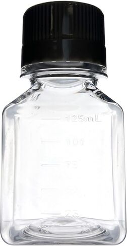 EISCO-حزمة من 24 ، 125 مل زجاجات الوسائط Petg المعقمة مع قبعات HDPE ، مربعة ، مقاومة للتسرب ، والعبث ، غير واضحة ، gamma معقمة ، مثالية للكواشف المختبرية ، المخازن المؤقتة والاستخدام الحيوي الحيوي in Saudi Arabia
