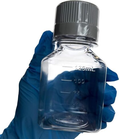 EISCO-حزمة من 24 ، 125 مل زجاجات الوسائط Petg المعقمة مع قبعات HDPE ، مربعة ، مقاومة للتسرب ، والعبث ، غير واضحة ، gamma معقمة ، مثالية للكواشف المختبرية ، المخازن المؤقتة والاستخدام الحيوي الحيوي in Saudi Arabia