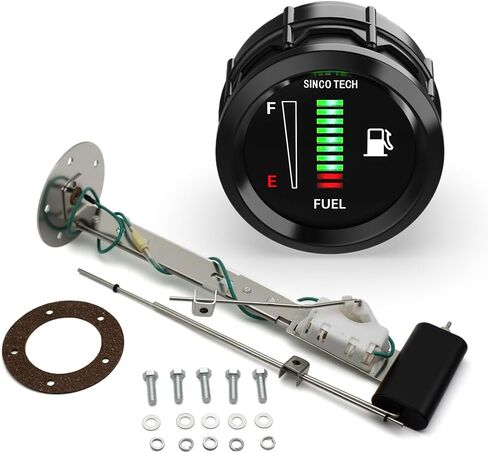12V Universal 2 "52mm مستوى الوقود مقياس السيارات المقياس Auto Meter أبيض LED (مقياس الوقود) in Kuwait