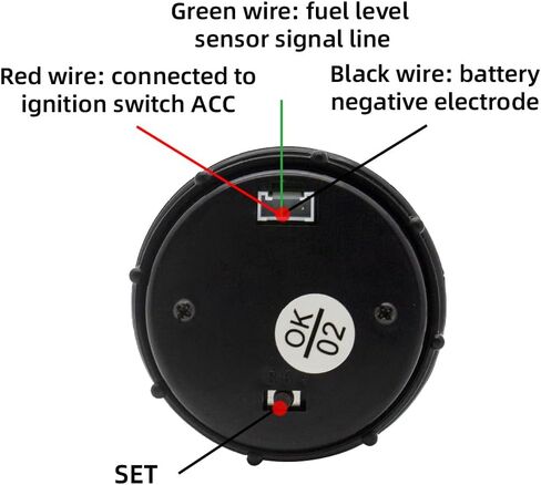 12V Universal 2 "52mm مستوى الوقود مقياس السيارات المقياس Auto Meter أبيض LED (مقياس الوقود) in Kuwait