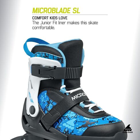 RollerBlade Microblade SL Kids قابل للتعديل لياقة التزلج على الجليد ، صغار ، أداء الشباب الزلاجات المضمونة in Saudi Arabia