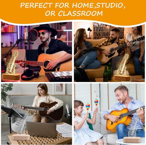 Light Up Guitar Pick Holder, Acrylic Electric Guitar Picks Holder for 6 Picks Storage and Display Rack, Cool Guitar Accessories Gift for Men Music Lovers Players Guitarist Musicians, Beginners in Saudi Arabia