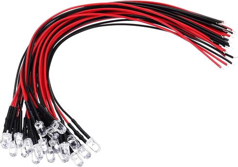 Patikil 5mm LED Diode Light ، 20 PCS 9-12V DC Pre Wired Mini LED Light in Kuwait