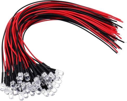 Patikil 5mm LED Diode Light ، 20 PCS 9-12V DC Pre Wired Mini LED Light in Kuwait