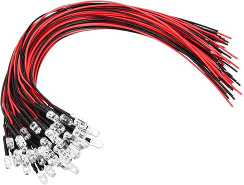 Patikil 5mm LED Diode Light ، 20 PCS 9-12V DC Pre Wired Mini LED Light in Kuwait