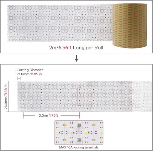 أوراق LED كبيرة المدرجة في UL للإضاءة الخلفية كونترتوب ، 78.7in × 9.45 بوصة مرنة 24V LED LED ورقة قابلة للضوء قابلة للخلاف-رقيقة IP20 غير مقاومة للاتحاد مع حزمة الملحقات (3000K ، 6.56 قدم IP20) in Saudi Arabia