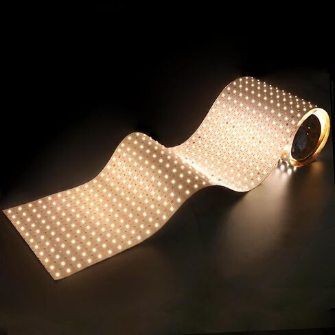 أوراق LED كبيرة المدرجة في UL للإضاءة الخلفية كونترتوب ، 78.7in × 9.45 بوصة مرنة 24V LED LED ورقة قابلة للضوء قابلة للخلاف-رقيقة IP20 غير مقاومة للاتحاد مع حزمة الملحقات (3000K ، 6.56 قدم IP20) in Saudi Arabia