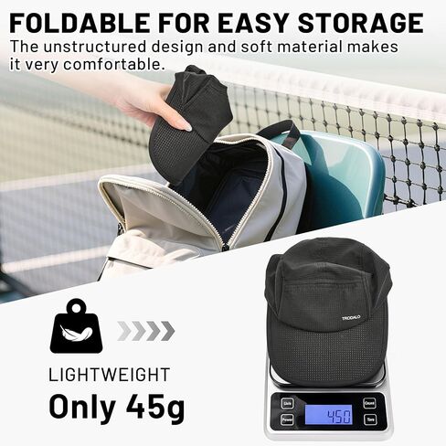 قبعة بيسبول خفيفة الوزن للنساء الرجال ، تجفيف سريع القبعات UPF50+ قبعات التنس قابلة للطي قبعة رياضية للهواء في الهواء الطلق in Kuwait