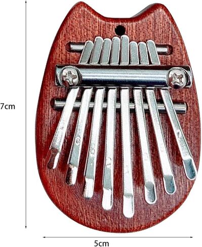 Kalimba For Beginners 8 Keys Mini Kalimba Wooden Finger Thumb Piano With Lanyard Musical Instrument Piano(Style 1) in Saudi Arabia